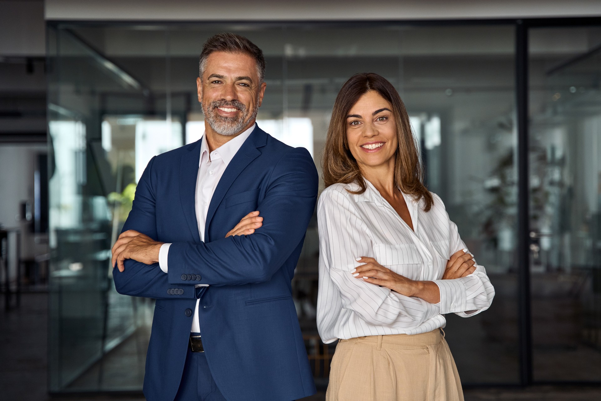 Portrait of smiling mature business people